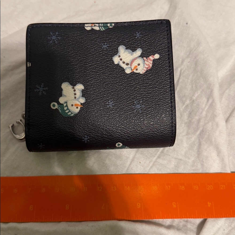 Coach Navy Wallet with Snowman Motif - Picture 6 of 6